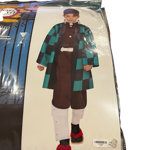 Tanjiro demon slayer costume cosplay dress up child medium 8 - 10 new - Picture 3 of 5